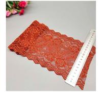 Qiantull 10 Yards Lace Trim 15 cm Wide Lace Border Lace Ribbon Elasticity Lace Trim Fabric Lace Flower Border Lace Fabric Lace Borders Decorative Ribbon for DIY Sewing Crafts Dark Red