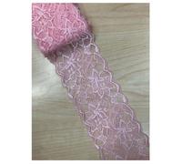 Qiantull 10 Yards Lace Trim Fabric Lace Ribbon Elasticity Lace Border Lace Flower Border Decorative Ribbon Lace Fabric Tulle Decorative Ribbon for Sewing DIY Crafts 8 cm Width 30#