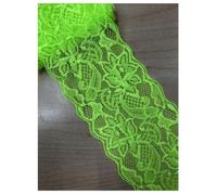 Qiantull 5 Yards Lace Trim Fabric Lace Ribbon Elasticity Lace Border Lace Flower Border Decorative Ribbon Lace Fabric Tulle Decorative Ribbon for Sewing DIY Crafts 8 cm Width 26#