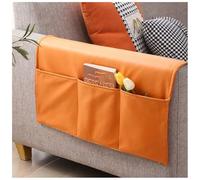 Qiantull Armchair Protector Armrest Covers Armrest Protector with Pockets Arm Caps Recliner Cover Armchair Cover Sofa Protector for Sofa Chair TV Chair Orange 80 x 110 cm