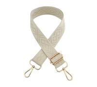 Qiantull Bag Strap, Adjustable Shoulder Strap, 3.8 cm Wide, Bag Straps, Unisex Replacement Bags, Strap for Shoulder Bags, Handbag, 72-130 cm, Cream