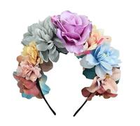 Qiantull Flower Headband Rose Hair Band Mexican Rose Crown Hair Band Hair Flower Wreath Headdress Flowers Hair Accessories for Wedding Halloween Carnival Parties 2#