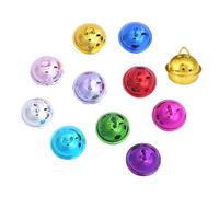 Qiantull Pack of 100 Bells, Colourful Metal Bells, Small Bells, Christmas Bells for Crafts, Pendants, Metal Bell for DIY Crafts, 100 Pieces, 22 mm
