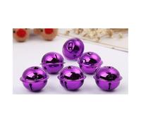 Qiantull Pack of 40 Bells for Crafts, Metal Bells, Bells, Star, Christmas Bell, Christmas Tree Pendant, Bell for Christmas, Festival, Home Decoration, Purple, 24 mm (40 Pieces)