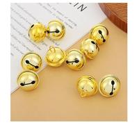 Qiantull Pack of 50 Bells, Gold, 30 mm Diameter, Large Metal Bells for Crafts, Bells, Rust-Protection, Soundful Bells, Golden