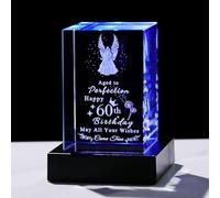 Qianwei 60th Birthday Gifts for Women Men - 3D Guardian Angel Gifts Personalized 1964 60 Year Old Birthday Present for Her Him - Happy 60th Birthday Gifts Ideas for Mom Dad Unique