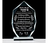 Qianwei Teacher Appreciation Gifts for Women from Student - 3D Crystal Engraved Decor Personalized Retirement Best Teacher Thank You Gifts at The End of Year