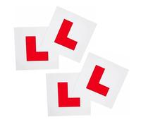 Qianxihu 4Pcs Self Adhesive L Plate Window Self Cling L Plate Stickers Non Magnetic New Driver Learner Plates Water Proof L Plate Stick for Car