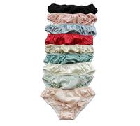 Qianya Women's Panties Silk Bikini 6 Pairs in One Economic Pack (M)