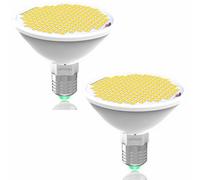 QIANYAN Warm White LED Plant Lamp Full Spectrum E27 for Indoor Plants, Led Grow Lights Bulbs Plant Growing Lamps for Indoor Plants, 200 LED Growing Bulbs for Garden, Pack of 2