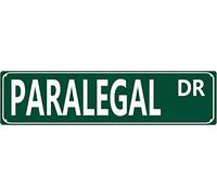 Qianyin Paralegal Dr Metal Street Tin Sign Law Research Office Employee Funny Vintage Slim Tin Signs 16 x 4 Inch Wall Art Decor Iron Poster for Home Farmhouse Bar Cafe Garage Indoor Outdoor Gift