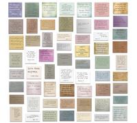 Qianyu 120 PCS Bible Verse Stickers, Retro Inspirational Scripture Stickers Vintage Journaling Sticker Christian Quote Sticker Bible Study Supplies for Water Bottle Scrapbooking Laptop