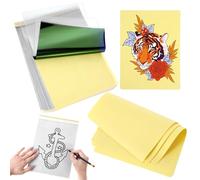Qianyu 13 Pcs Tattoo Skin Practice Kit Soft Tattoo Stencil Paper Kit 1mm Fake Skins Including 3Pcs Silicon Double Sided Fake Skin 10Pcs Transfer Paper for Beginners & Experienced Artists