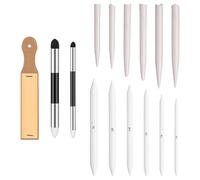 Qianyu 15 Pcs Blending Stumps for Drawing Reusable Blending Pencil Sponge Tortillions Paper Art Blenders Pens Sandpaper Pencil Sharpener for Artist Charcoal Sketch Beginner Drawing Tools