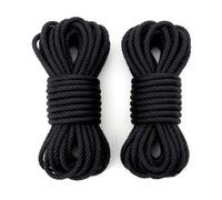 Qianyu 2 Pcs Soft Cotton Rope 32 feet/10m Rope 6mm Thick Clothesline Cord Washable Multifunctional Ropes Long Strap Soft Tying Twisted Ropes for Hanging Clothes Outdoors Tents Hammocks Halters Awnings