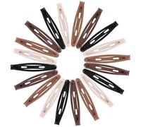 Qianyu 20 PCS Metal Hair Barrettes for Women Color Mixing Snap Hair Clips 2.36 Inch Simple Flat Hairpins Oval Side Non Slip Hair Accessories for Girls Thin Thick Fine Long Short Hair Styling