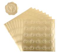 Qianyu 200 Pcs Envelope Seal Stickers Gold Flower Branches Embossed Seal Stamp Stickers Self-Adhesive Envelope Seals Sticker for DIY Wedding Party Invitations Greeting Cards Party Favors Decoration