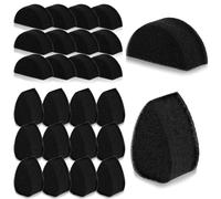 Qianyu 24 Pcs Face Paint Sponges Petal Droplets Painting Sponges High Density Face Painting Supplies Black Makeup Paint Sponge for Adults Art Work Body Paints Halloween Christmas Supply