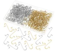Qianyu 240 PCS Christmas Ornament Hooks Stainless Steel S-Shaped Ornament Hangers with Storage Box Gold Silver Xmas Metal Wire Hooks for Christmas Tree Decoration New Year Party