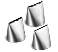 Qianyu 3 Pack Piping Tips Set Large Cake Decorating Tip Kit Stainless Steel Pastry Nozzle Tips Frosting Icing Piping Form Tips Tool Supplies for DIY Cupcake Cookie Bread Fondant Baking Accessories