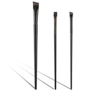 Qianyu 3 Pcs Eyeliner Makeup Brush Set 3 Styles Professional Fine Eyebrow Concealer Brush Ultra Thin Slanted Flat Angled Synthetic Bristle Precision Lash Makeup Brush for Beauty Cosmetic Tool