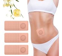 Qianyu 30 Pcs Disposable Castor Oil Pack Wrap Self-Adhesive Organic Cotton Patch Kit for Waist Neck Shoulders Knees for Liver Insomnia Constipation No Wash Anti-Seepage(Oil Not Included)(3.51'')