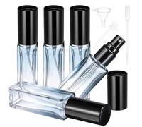 Qianyu 5 PCS Travel Perfume Bottle Refillable Glass Perfume Spray Bottle 10ML Portable Mini Containers Empty Atomizer Leak-proof Fragrance Sprayer for Traveling and Outgoing Face Spray Toiletries
