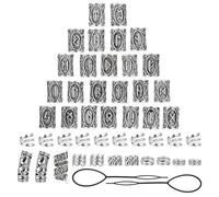 Qianyu 67 Pcs Norse Viking Runes Hair Jewelry Beard Beads Kit for Bracelets, Pendant, Necklace, DIY Metal Braiding Dreadlock Beads Decoration for Hair Braids