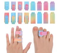 Qianyu 8 Pcs Hammer Toe Wraps Corrector Adjustable Straightener Toes Separators Bandages Broken Toe Wraps Splint Corrector for Crooked Curled Bent Toes Protection Recovery Straightener