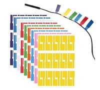 Qianyu 810 Pcs Multi-Color Cable Labels Write On Cord Labels Reusable Cable Can Write Self Adhesive Label Printable for Laser Printer and Handwriting Cable Organize Management Identification