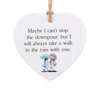 Qianyu Keep Making Him Proud Memorial Ceramic Pendants Loss of Loved One Bereavement Keepsake Memorial Hug Token in Loving Memory Sympathy Inspirational Thinking of You Hanging Ornament (1, Style 7)