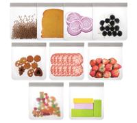 Qianyu Reusable Gallon Freezer Bags Dishwasher Safe 9 Pack Food Storage Bags BPA Free Leakproof Food Storage Bag for Meal Prep Fruits Vegetable Sandwich Snack Travel Items Fresh for Longe