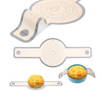 Qianyu Silicone Bread Sling for Dutch Oven Reusable Baking Mat with Long Handle Non-Stick Baking Sling Easy Clean Sourdough Bread Supplies for Transferring Sourdough Pizza Cookie