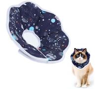 Qianyu Soft Cat Cone Collar Adjustable Cute Small Cat Recovery Collar to Stop Licking After Surgery Lightweight Pet Recovery Collar for Small Animal Cats Kittens Puppies After Surgery Grooming
