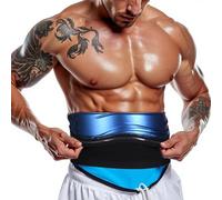 Qianyu Waist Trainer Trimmer Sweat Belt Band for Men Workout Stomach Wrap Belt Lower Belly Cincher Sauna Band Body Shaper Tummy Control For Bodybuilding Exercise Sculpt Gym Accessories