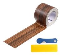 Qianyu Wood Grain Repair Tape 2 In x 32 Ft Self Adhesive Waterproof Realistic Wood Effect Repair Duct Tape for Baseboards Doors Tables Windows Floors Effect Scratch Floor Surface Restoration