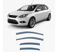 QiaoCL Wind Deflectors For Ford Focus C307 2005 2011, Keep Your Car Ventilated in Rain, Reduce Wind Turbulence,Rain & Sun Guard Side Window