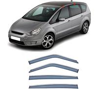 QiaoCL Wind Deflectors For Ford S MAX 2009 2014, Keep Your Car Ventilated in Rain, Reduce Wind Turbulence,Rain & Sun Guard Side Window