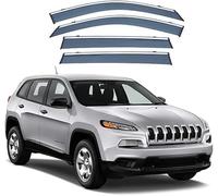 QiaoCL Wind Deflectors For Jeep Cherokee KL 2014 2022, Keep Your Car Ventilated in Rain, Reduce Wind Turbulence,Rain & Sun Guard Side Window