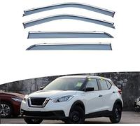 QiaoCL Wind Deflectors For Nissan Kicks 2017 2022, Keep Your Car Ventilated in Rain, Reduce Wind Turbulence,Rain & Sun Guard Side Window
