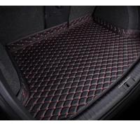 QIAOFANFAN Car Leather Trunk Protector Mat for BYD Seal U DM-i 2024 2025(Audio on The Right),Auto Custom Waterproof Anti-Sli Boot Liner Rear High Edge Interior Accessories,A/Black-Red