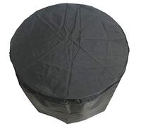 QIAOH Outdoor Table Covers Round 92x178cm, Round Fire Pit Cover, Anti-UV Waterproof Windproof Outdoor Fire Pit Cover Heavy Duty 420D Polyster Fabric Outdoor Garden Patio Cover