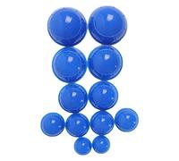 Qiaohome 12Pcs Blue Health Care Vacuum Cupping Cups Silicone Suction Cup Massage