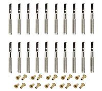 Qiaohome 20 Pcs Lyre Harp Tuning Pin Nails with 20 Pcs Rivets Set for Lyre Harp Small Harp Musical Stringed Instrument