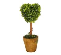 Qiaohome Plastic Garden Grass Ball Topiary Tree Pot Dried Plant for Wedding Decor(Heart-shaped)