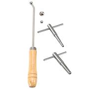 Qiaohome Trumpet Elbow Repair Horn Maintenance Wrench with Solid Wood Handle Trumpet Mouth Tools for Trumpet French Horn