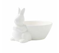 QIAOIDEA Easter White Bunny Candy Dish, Ceramic Easter Candy Bowl Rabbit dish candy bowl, Decorative Bowls for Candy Easter Home Décor Party Table Decoration