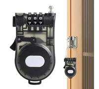 Qiaonan Roll-up lock, 3-digit security combination tool, adjustable bicycle cable lock, for outdoor, bicycle, scooter, skiing, backyard and garden, travel and camping