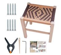 Qiaonan Untreated Wooden Footstool Frame Kit, Beginner Friendly and Educational - Step Stool for Woodworking Projects Weaving as Bed and Door Stool in Workshops Home Art Courses