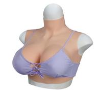 QIAOYIQIAO 4th Silicone Fake Boobs C-G Cup Realistic Breast Forms Silicone Breastplate Fake Breasts for Cosplay Crossdressers Drag Queen (Color 3, G Cup-Silicone Filler)